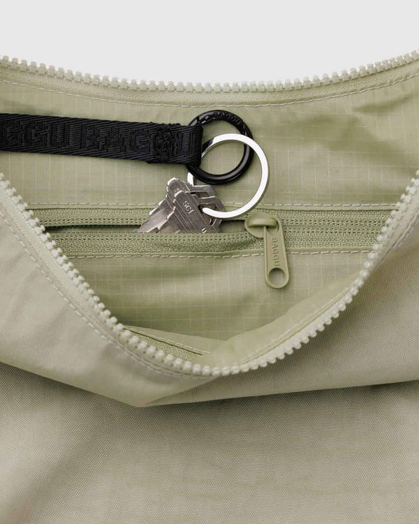 Baggu Medium Nylon Crescent Bag Celadon