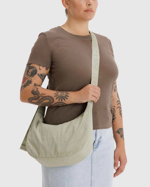 Baggu Medium Nylon Crescent Bag Celadon