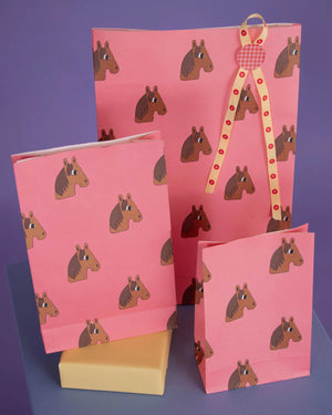 Geschenktüte Charlotte Janvier Horses mit Boden (5er-Pack)