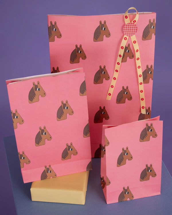 Geschenktüte Charlotte Janvier Horses mit Boden (5er-Pack)
