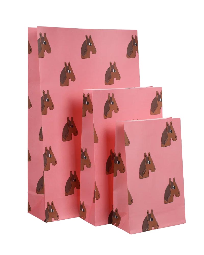 Geschenktüte Charlotte Janvier Horses mit Boden (5er-Pack)