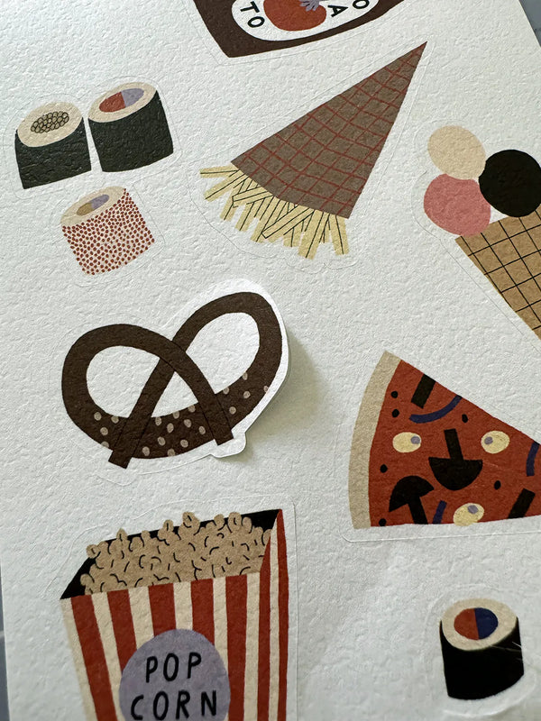 3 Stickerbögen Fastfood by Anna Katharina Jansen
