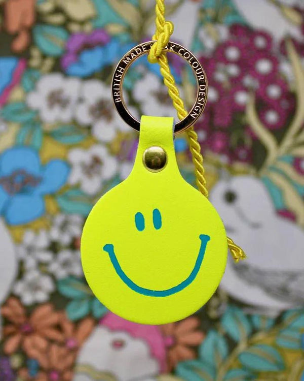 Feeling Lush Smiley Schlüsselanhänger Neon Yellow