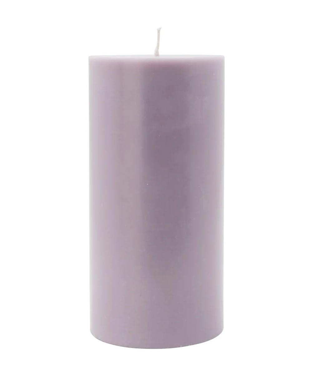 Fair Trade Stumpenkerze Lavendel 15 cm / Ø 7,5 cm
