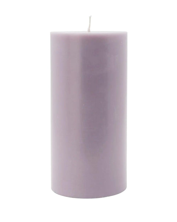 Fair Trade Stumpenkerze Lavendel 15 cm / Ø 7,5 cm