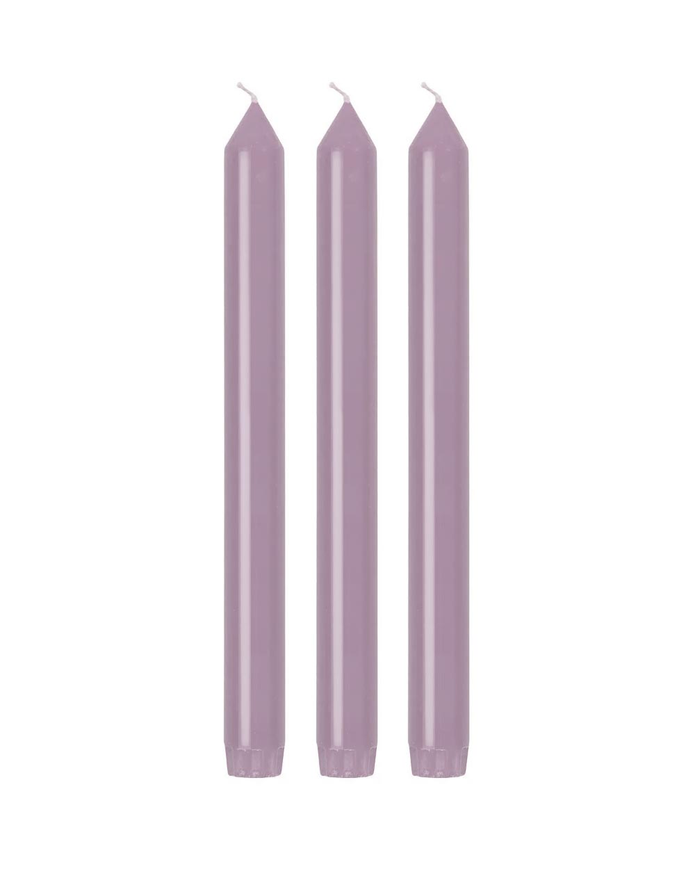 Fair Trade Tafelkerzen Lavender 3er Set / 22,5 cm