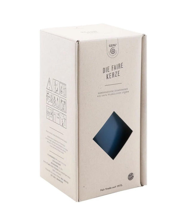 Fair Trade Stumpenkerze Ocean 15 cm / Ø 7,5 cm