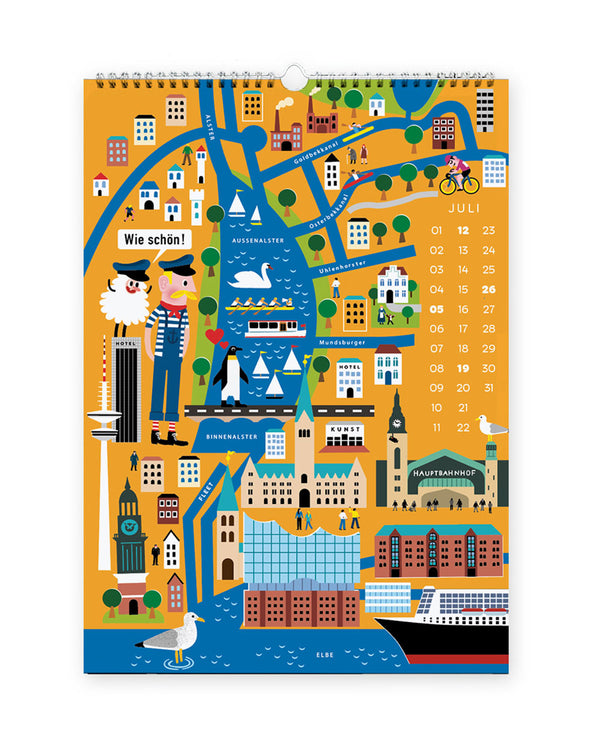HAMBURG Wandkalender 2026