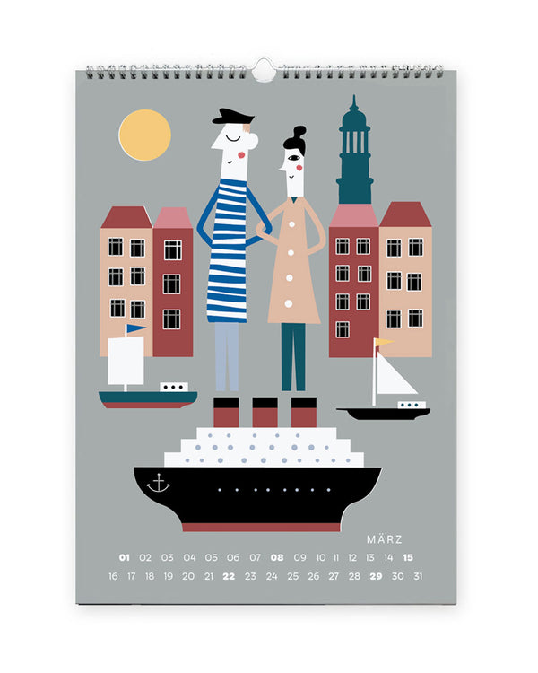 HAMBURG Wandkalender 2026