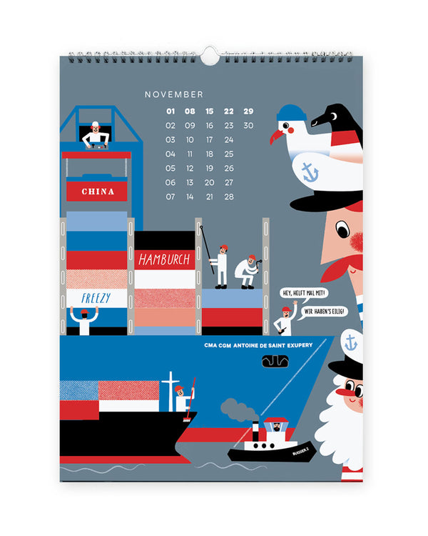 HAMBURG Wandkalender 2026