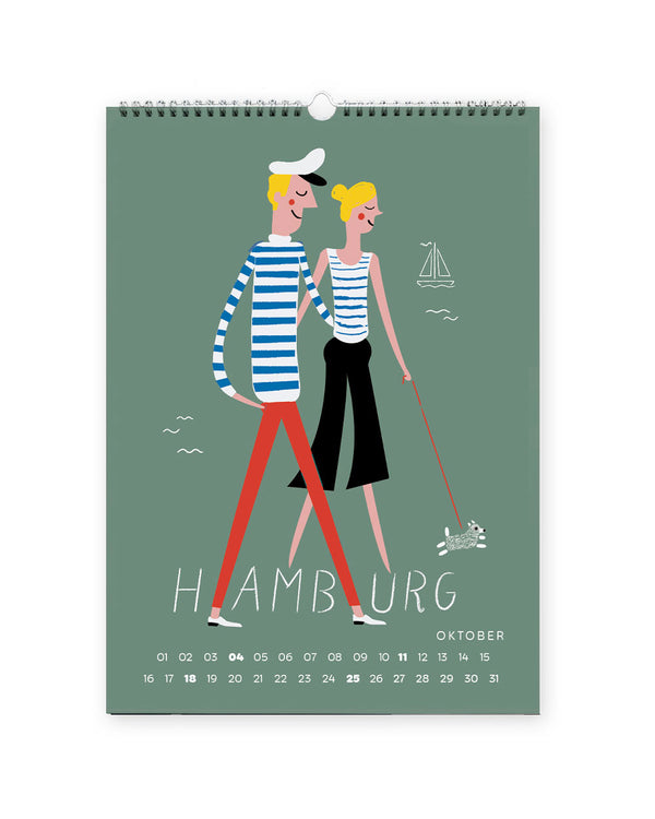 HAMBURG Wandkalender 2026