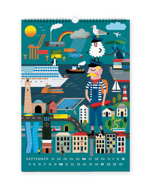 HAMBURG Wandkalender 2026