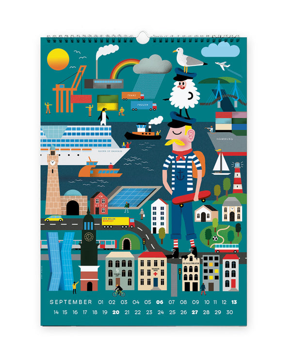 HAMBURG Wandkalender 2026
