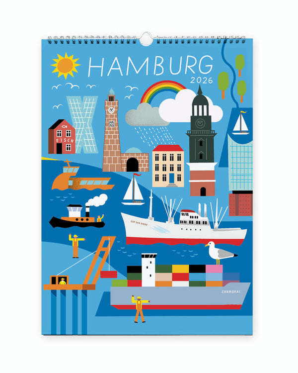 HAMBURG Wandkalender 2026