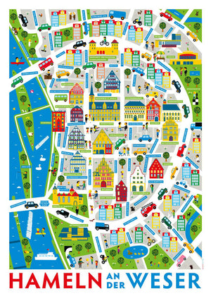 Hameln an der Weser Poster (50 x 70cm)