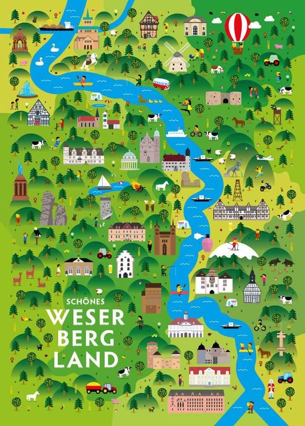 Schönes Weserbergland Postkarte