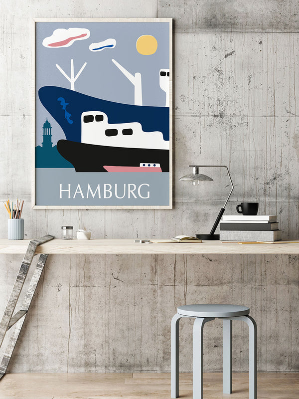Hamburg 3 Schiffe Poster