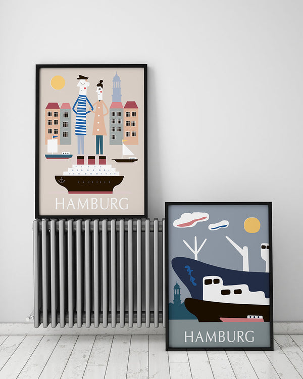 Hamburg 3 Schiffe Poster