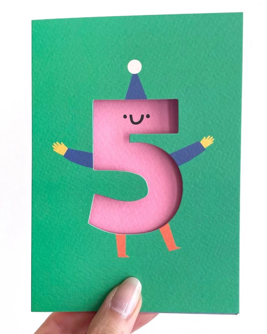 Rumble Cards Happy Birthday 5 Die Cut Klappkarte
