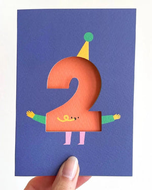Rumble Cards Happy Birthday 2 Die Cut Klappkarte