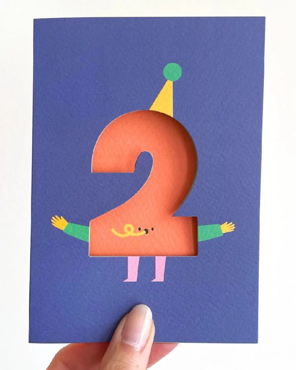 Rumble Cards Happy Birthday 2 Die Cut Klappkarte