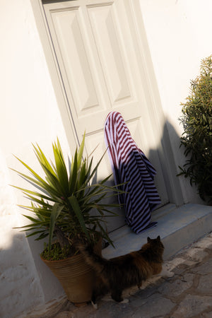 Bongusta Naram Handtuch Wine & Lavender Blue (50x80cm)