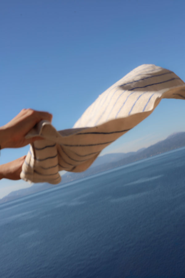 Bongusta Naram Handtuch Moonbeam & Ultramarine (50x80cm)