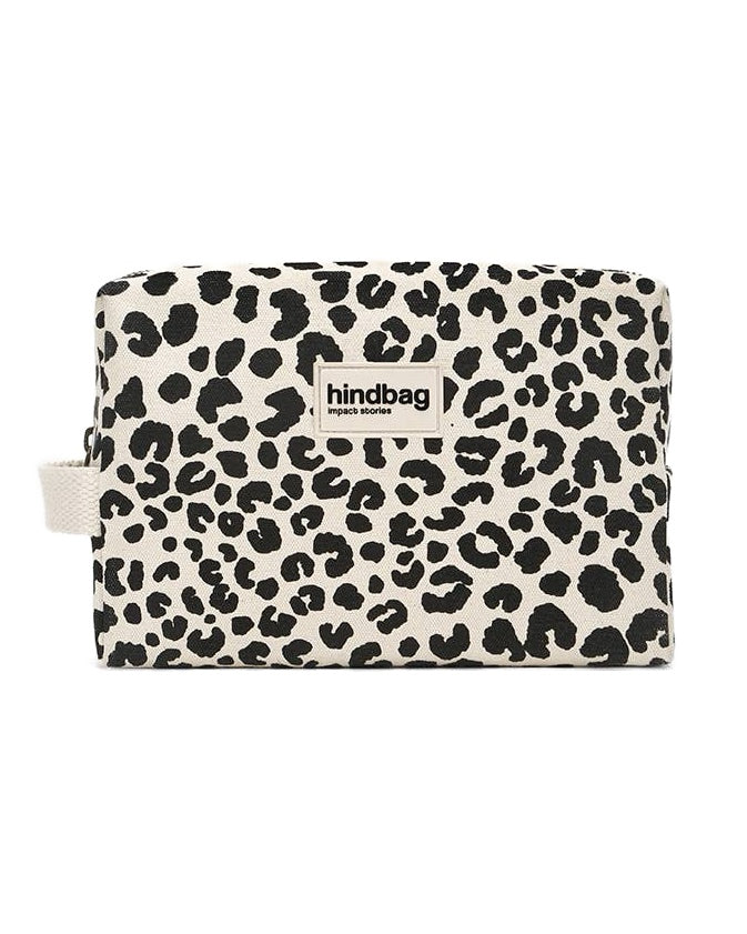 Hindbag Kosmetiktasche Leon Leopard Ecru