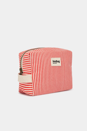 Hindbag Kosmetiktasche Leon Rot-Weiß Gestreift