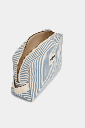 Hindbag Kosmetiktasche Leon Blau-Weiß Gestreift