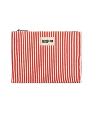 Hindbag Ema-Etui – Rot/Weiß Gestreift
