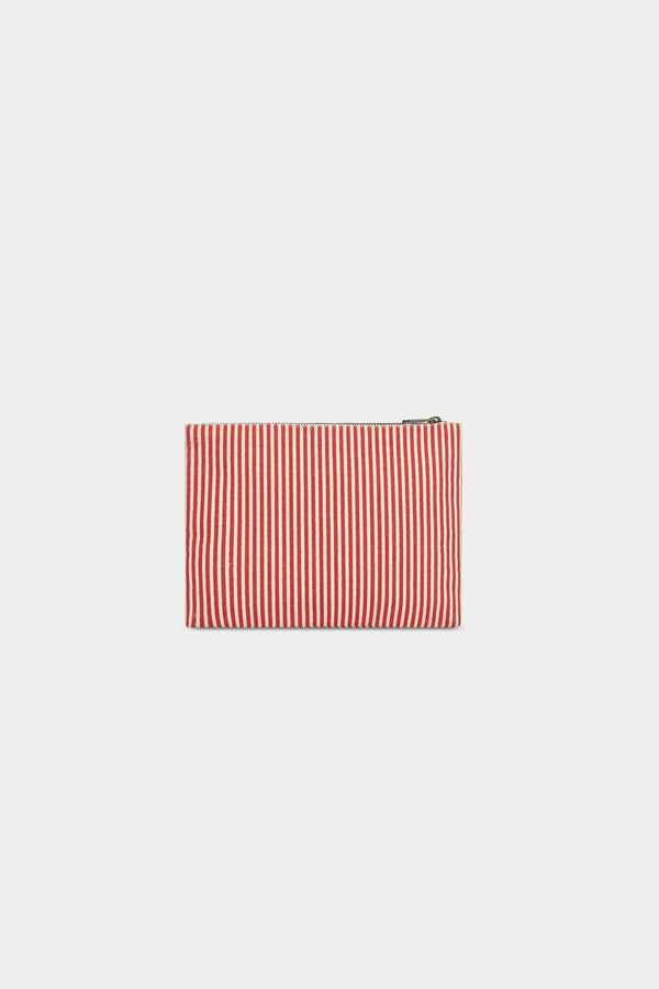 Hindbag Ema-Etui – Rot/Weiß Gestreift