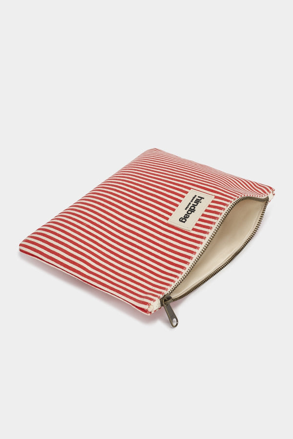 Hindbag Ema-Etui – Rot/Weiß Gestreift
