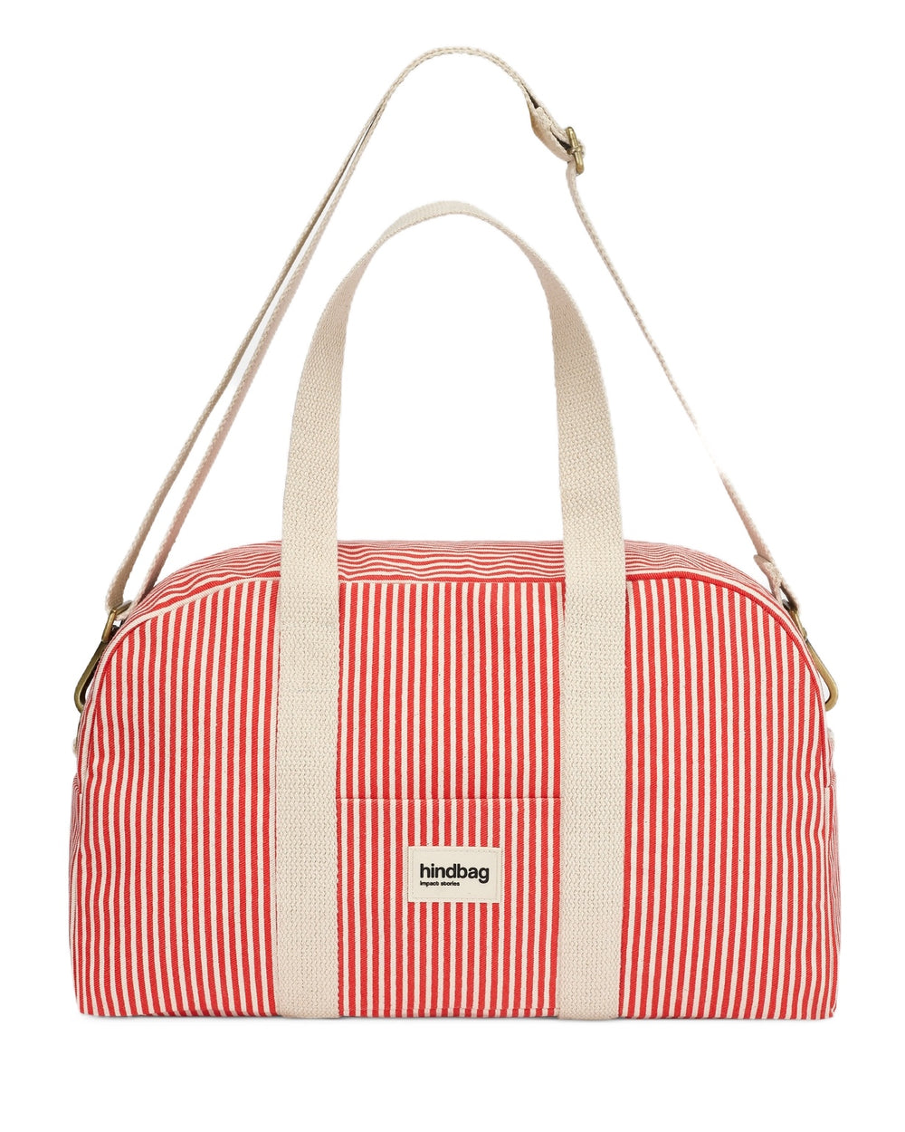 Hindbag Weekender Bag Charlie Rot-Weiß Gestreift