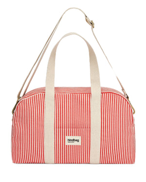 Hindbag Weekender Bag Charlie Rot-Weiß Gestreift