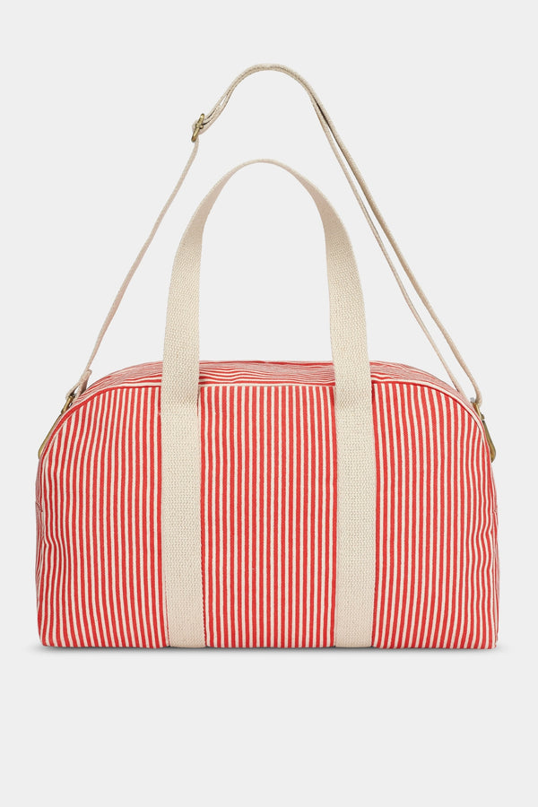 Hindbag Weekender Bag Charlie Rot-Weiß Gestreift