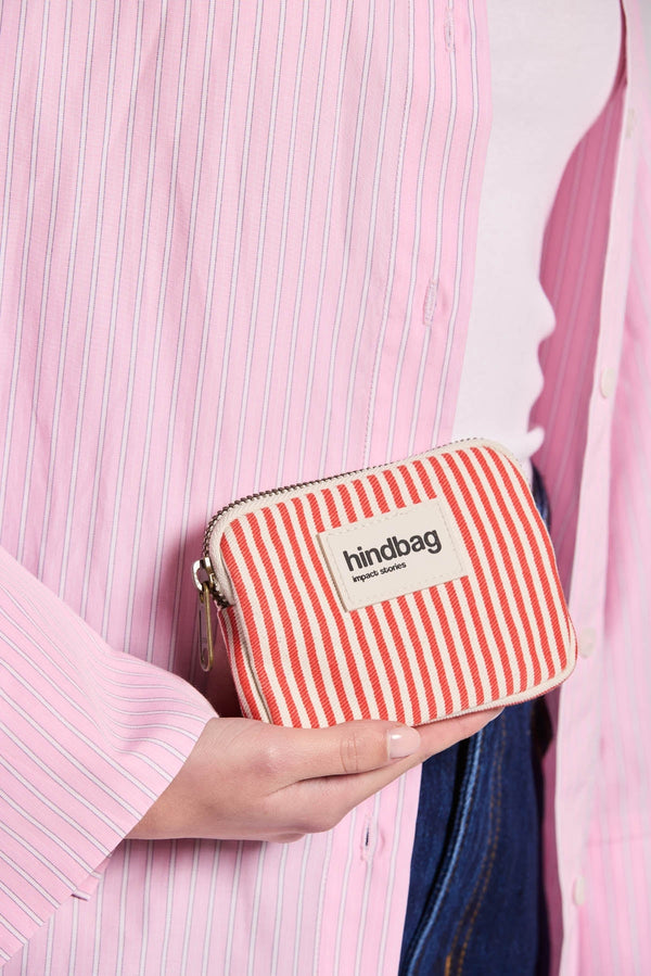 Hindbag Geldbeutel Lili Rot gestreift