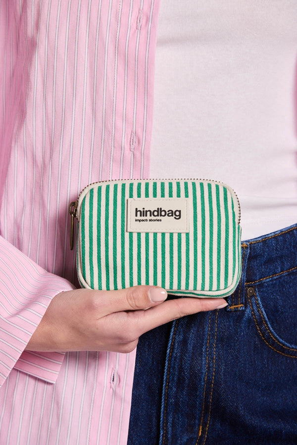 Hindbag Geldbeutel Lili Grün gestreift