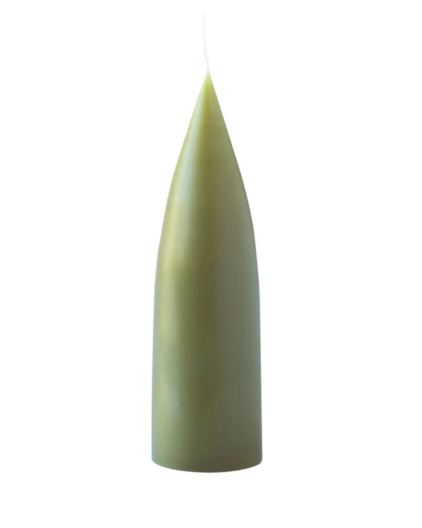Cone-Shaped Candle Olive