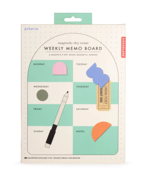 Magnetic Dry Erase Weekly Memo Board