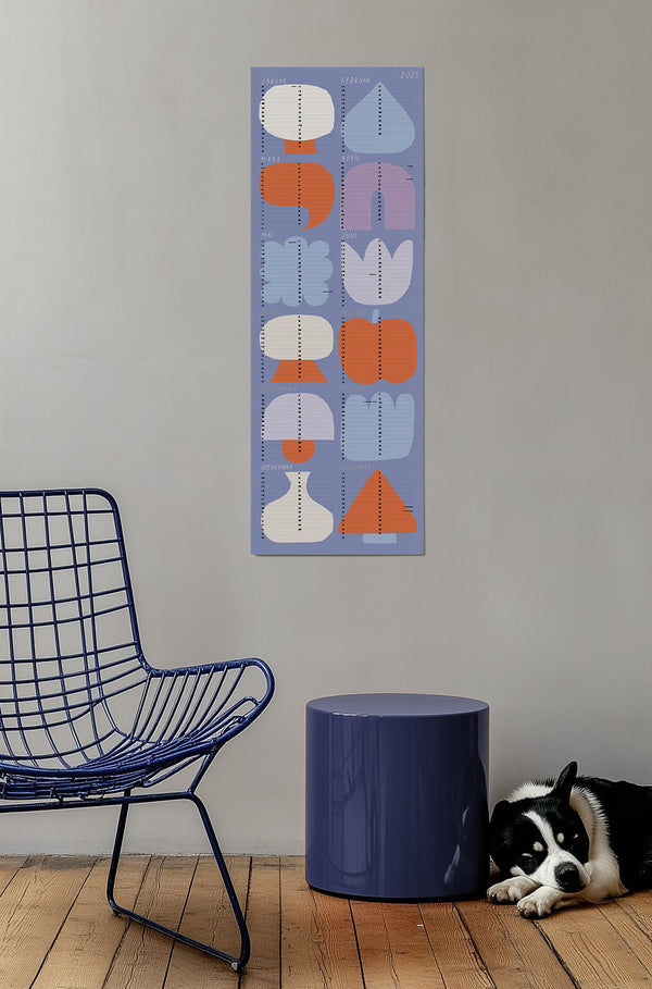 Folk Bunt Wandkalender 2025