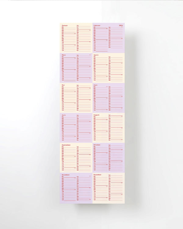 SQUARES Wandkalender 2026