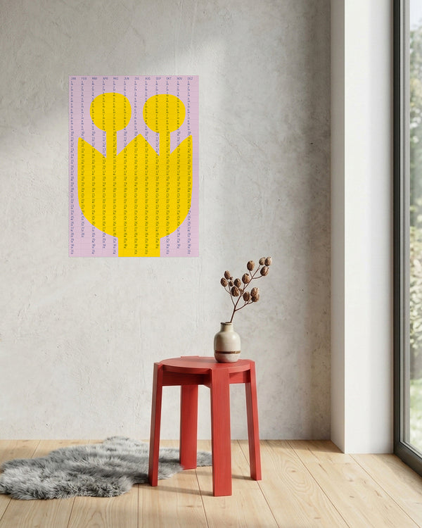 FLOWER FLIEDERGELB Wandkalender 2027 (50x70cm)