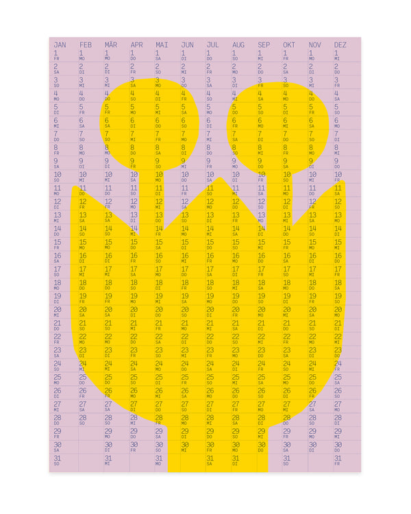 FLOWER FLIEDERGELB Wandkalender 2027 (50x70cm)