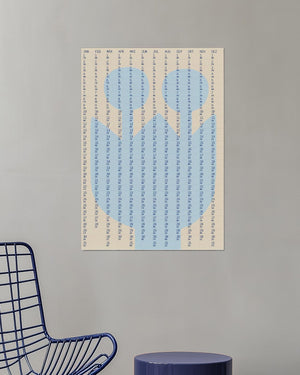 FLOWER SANDHELLBLAU Wandkalender 2027 (50x70cm)