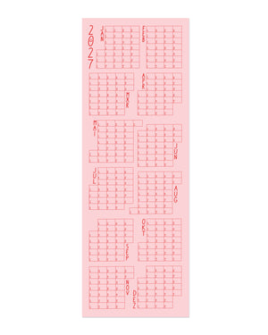 LINES ROSAROT Wandkalender 2027