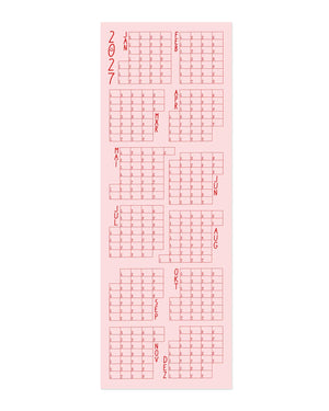 LINES ROSAROT Wandkalender 2027