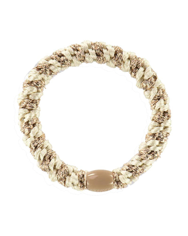 Kknekki Haargummi Ivory Beige Glitter Stripe