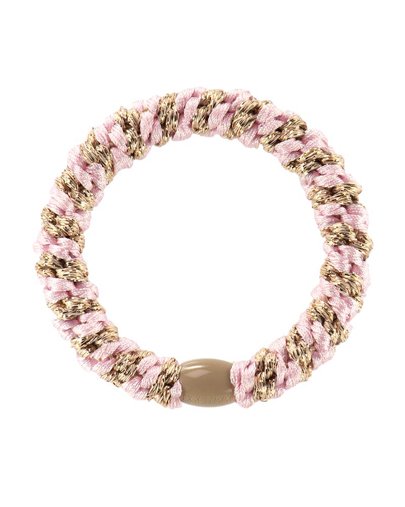 Kknekki Haargummi Light Pink Beige Glitter Stripe