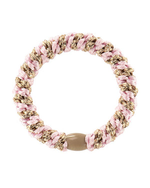 Kknekki Haargummi Light Pink Beige Glitter Stripe
